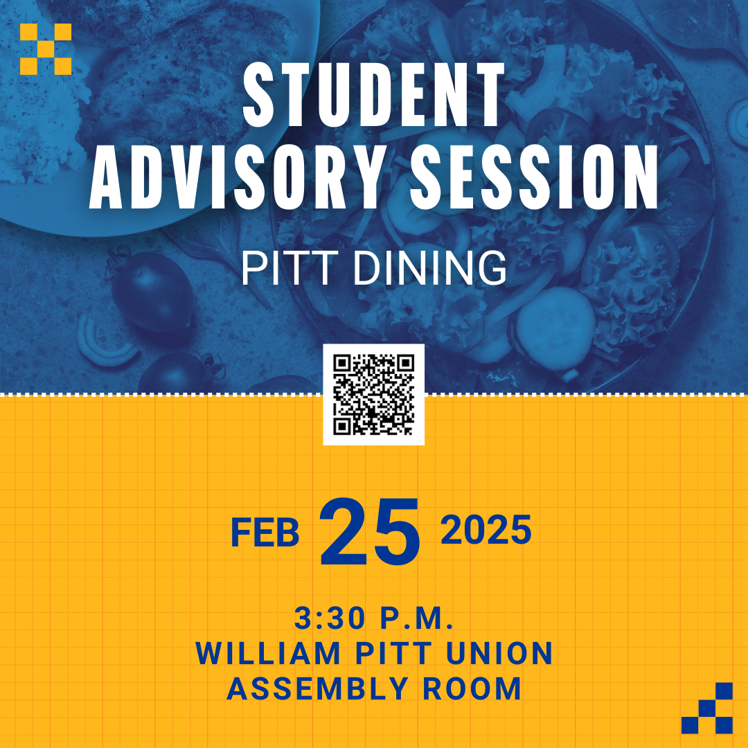 February 25 Pitt Dining Student Advisory Session Logo